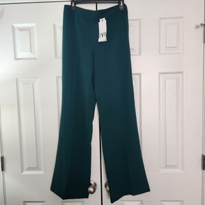 Zara Women's Dark Green Wide Leg Pants